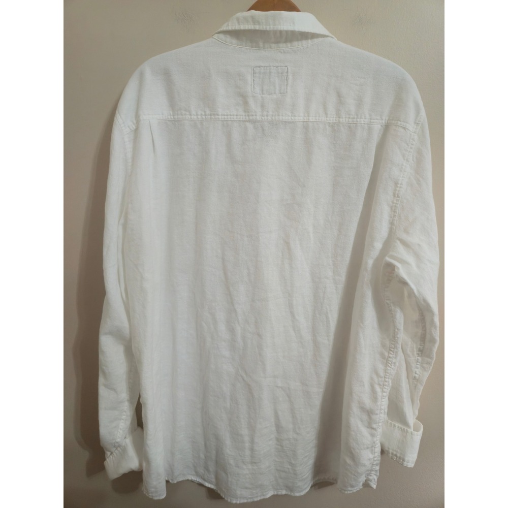 Rails Wyatt White100% Cotton Button Down Shirt Mens XXL Long Sleeve Pocket - Picture 4 of 12
